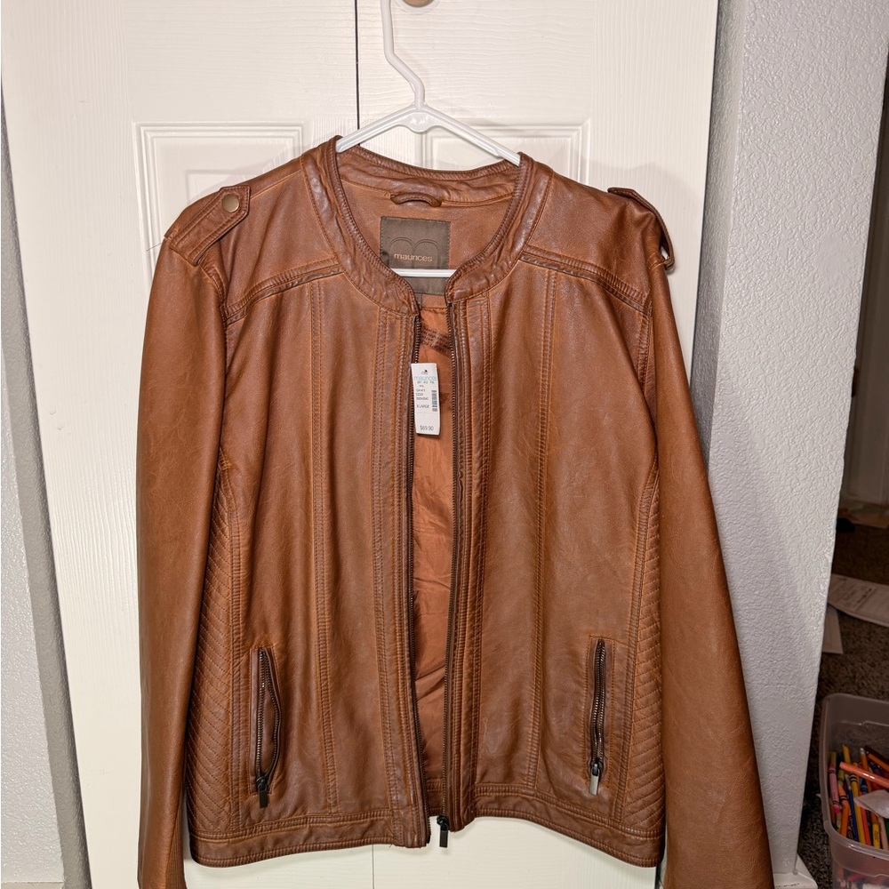 Maurices Tan Leather Jacket